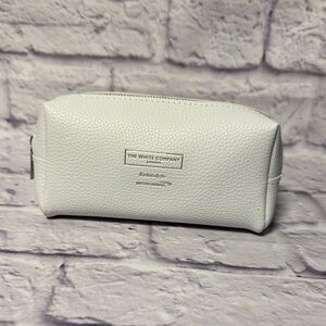 The White Company White Textured Cosmetic Bag